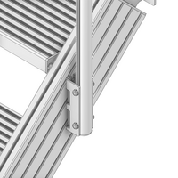 43-100-0 ALUMINUM PROFILE STAIR PART<br>CONNECTING 40MM ROUND RAIL TO 45MM X 180MM PROFILE